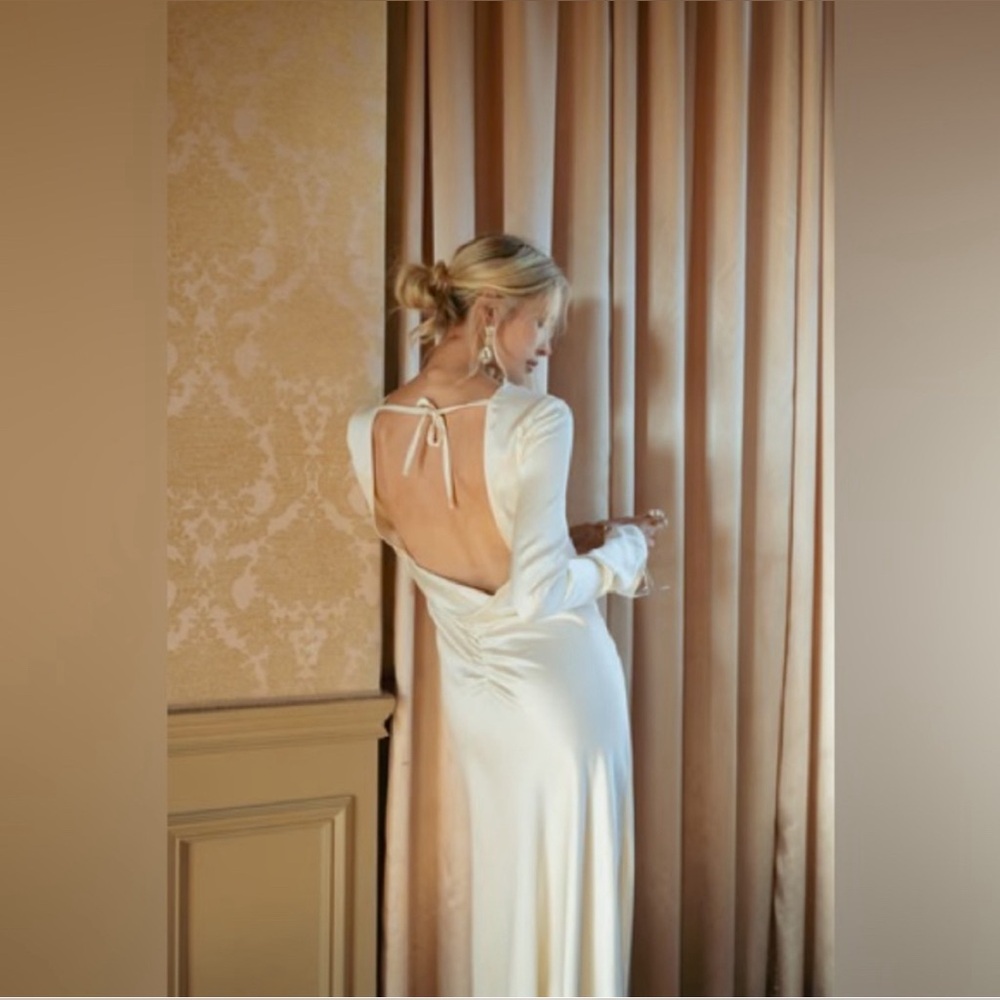 White Backless Maxi Gown WeWoreWhat NWT